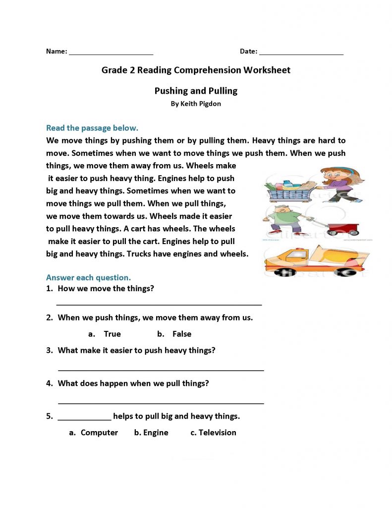 2nd Grade Reading Worksheet