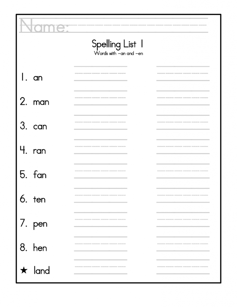 2nd Grade Spelling Worksheets - Best Coloring Pages For Kids