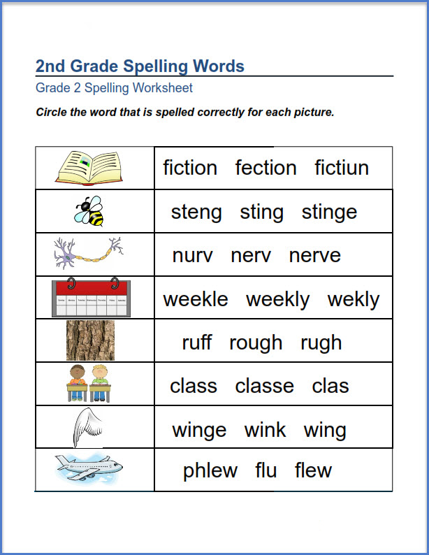 spelling-grade-2-worksheet