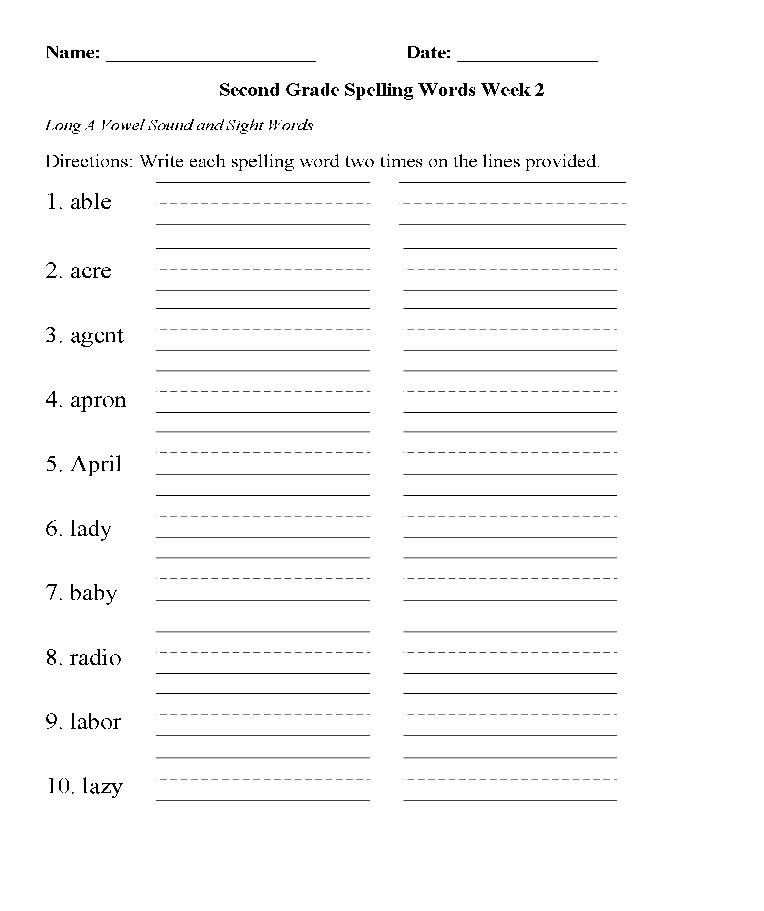 2nd Grade Worksheets Best Coloring Pages For Kids