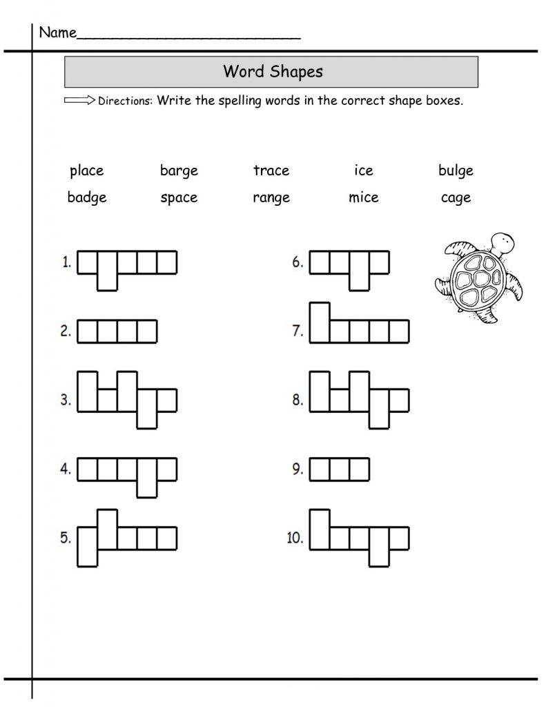 2nd Grade Worksheets Words