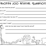 2nd Grade Writing Worksheet Zoo Animals