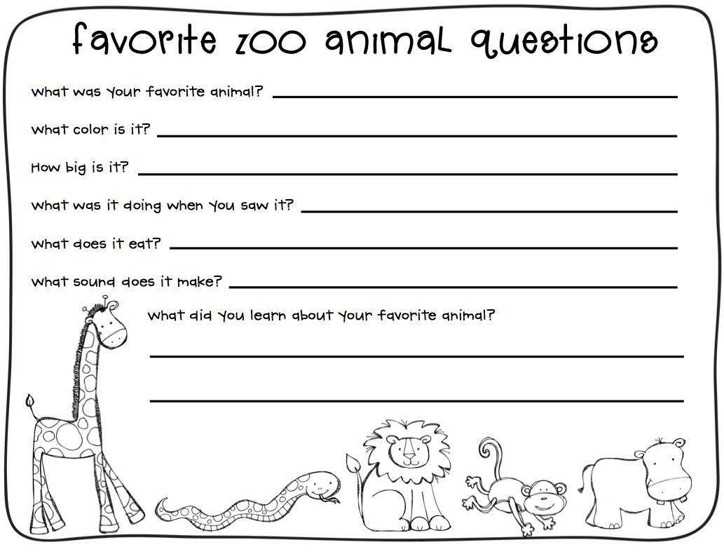 grade 2nd writing worksheets worksheet zoo animals coloring