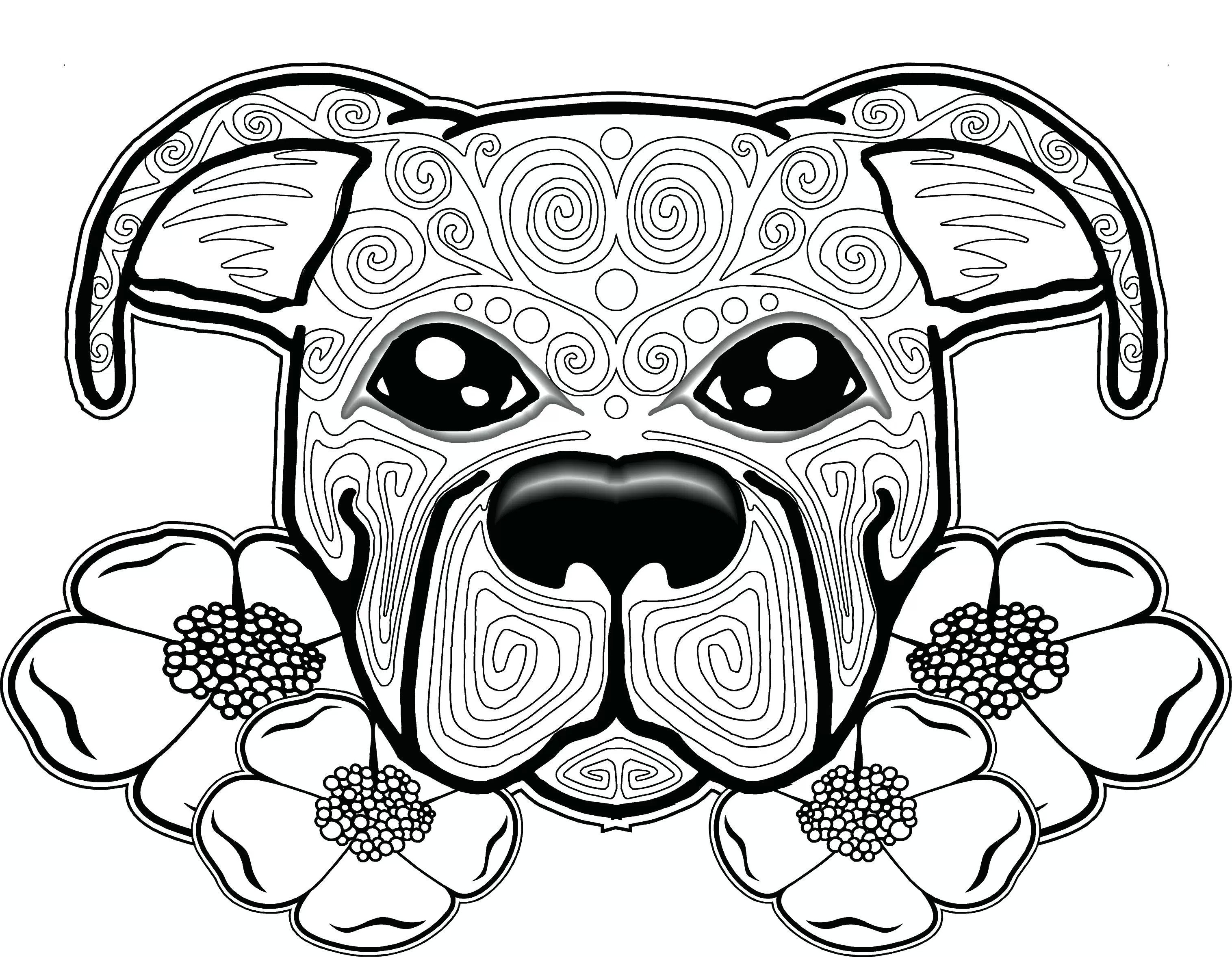 Dog Coloring Pages For Adults Best Coloring Pages For Kids Dog Coloring Pages For Adults Best Coloring Pages For Kids
