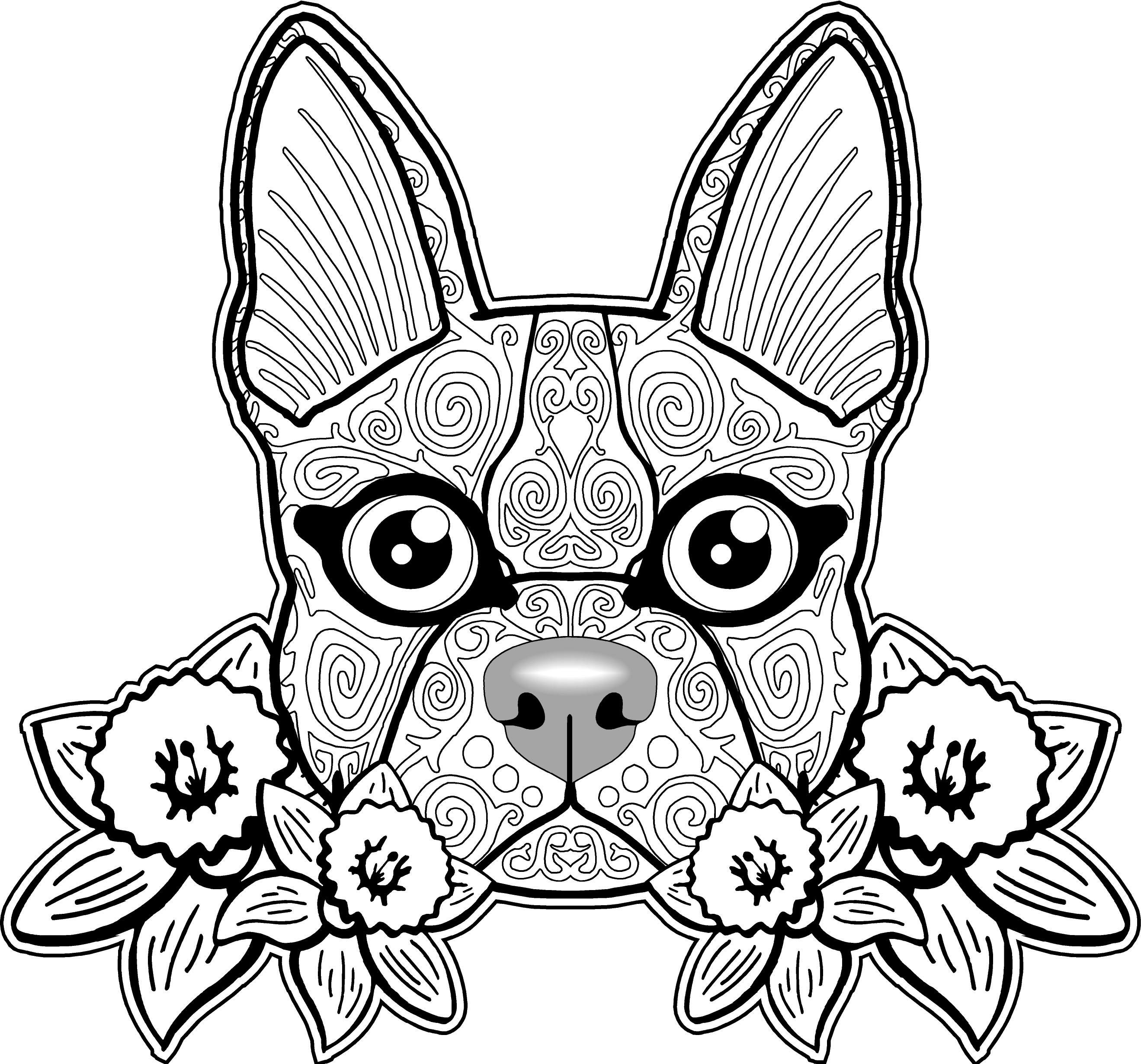 Dog Coloring Pages For Adults Best Coloring Pages For Kids Dog Coloring Pages For Adults Best Coloring Pages For Kids