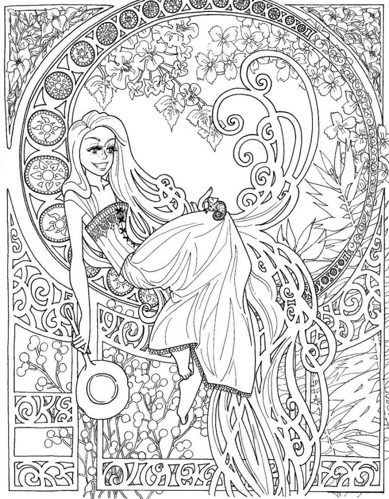 Advanced Fairy Coloring Pages for Adults