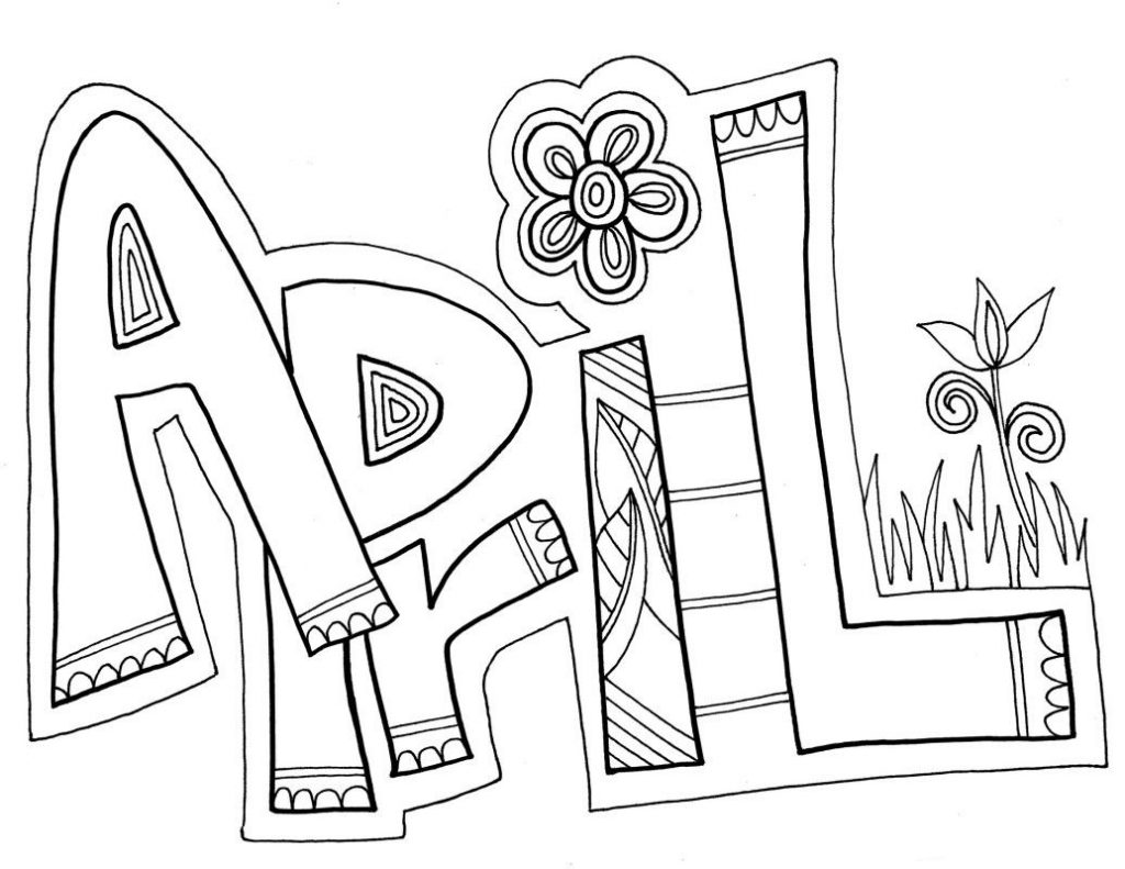 April Coloring Pages