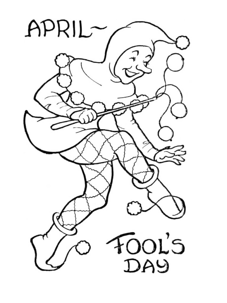 April Fools Day Coloring Page
