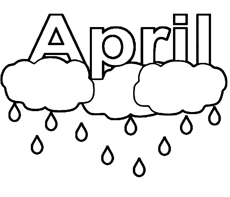 April Showers Coloring Pages