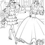 Barbie Princess Scene Coloring Page