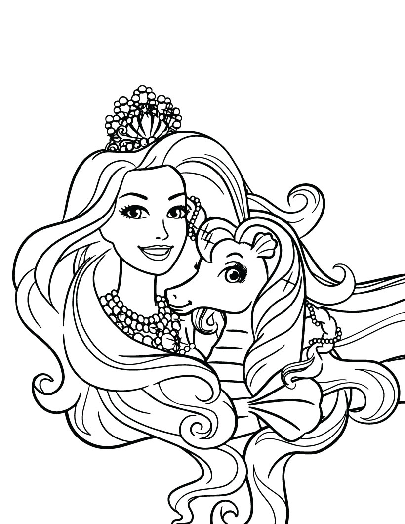 barbie princess coloring pages games