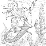 Beautiful Mermaid Coloring Pages for Adults