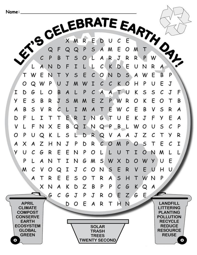 Recycling Word Search Monster Word Search Smart Tips For Teaching 