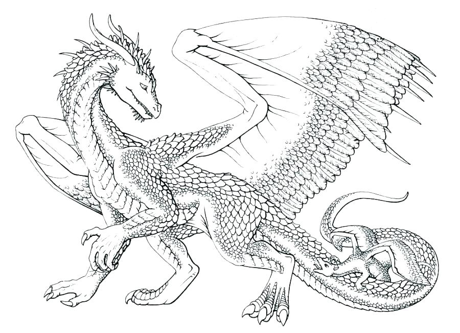 Cool Dragon Coloring Pages for Adults