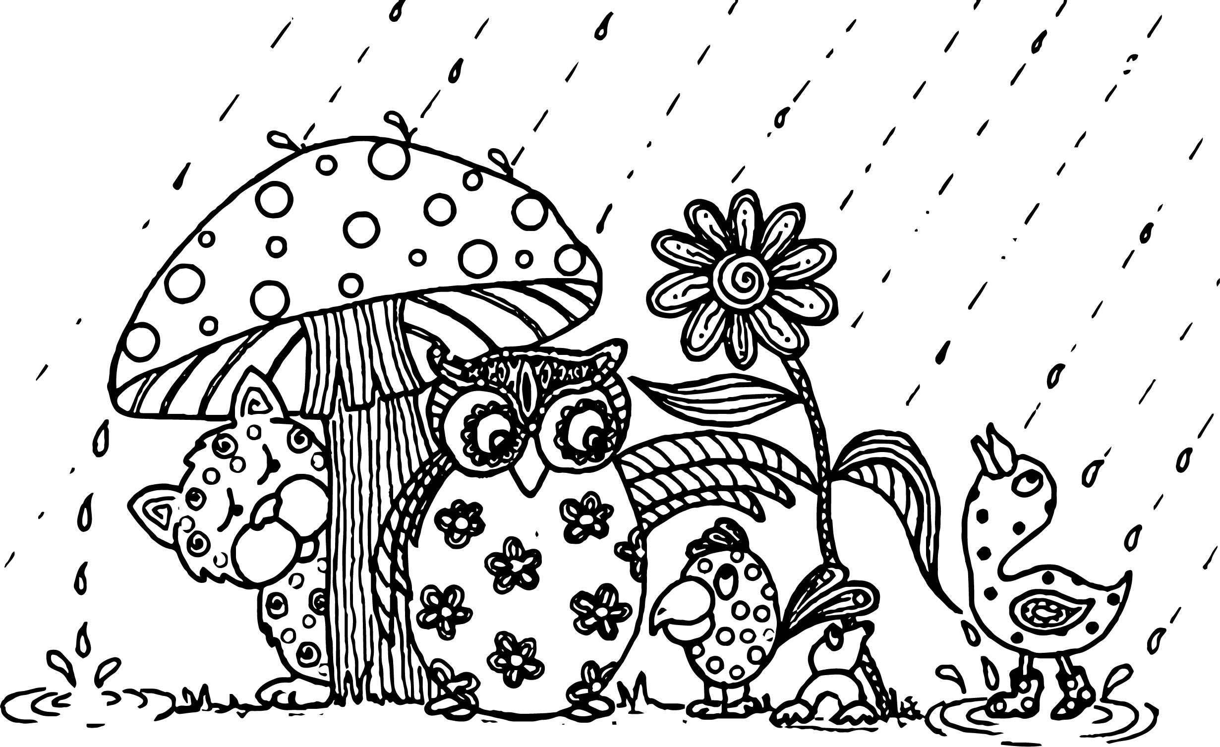 coloring pages for april showers