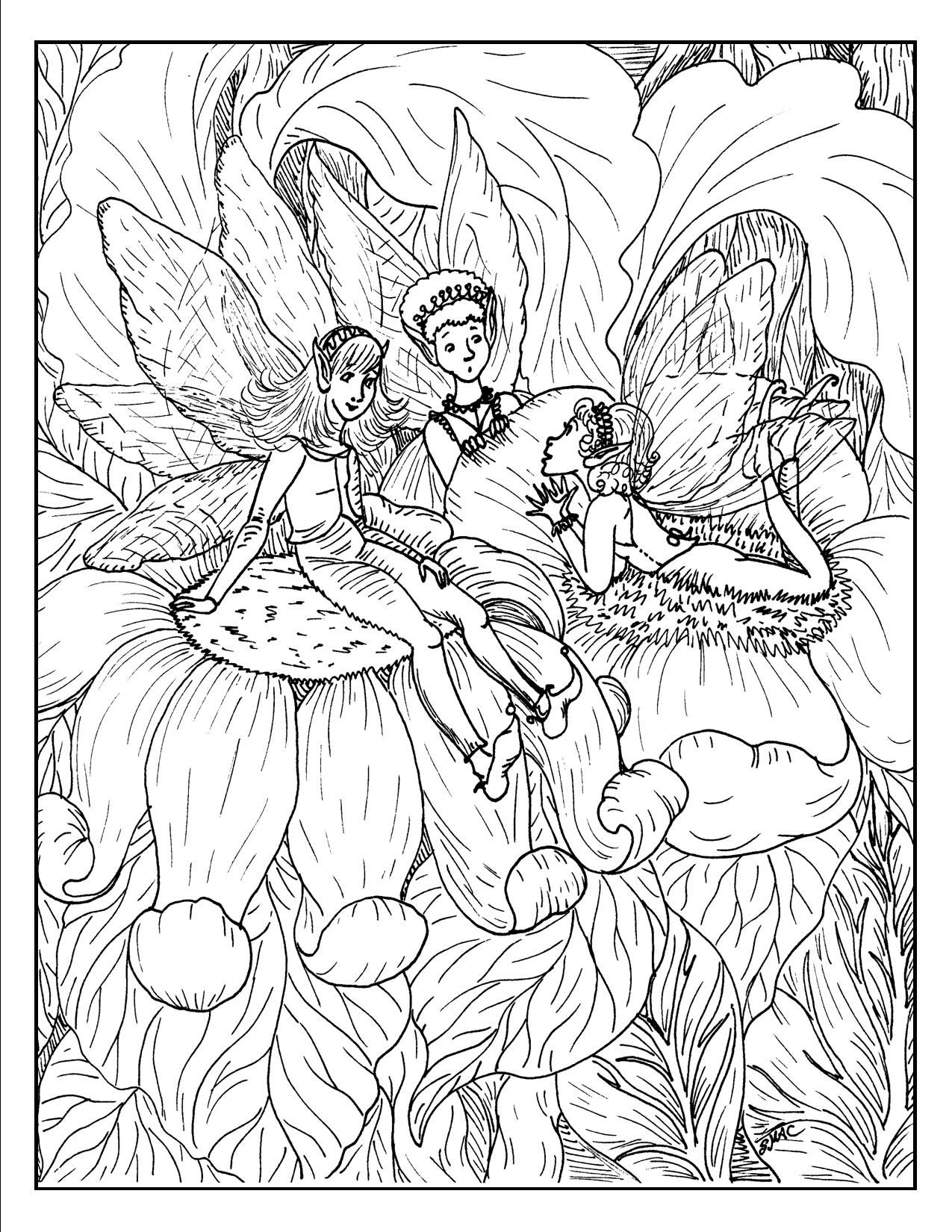 Dark Fairy Coloring Pages