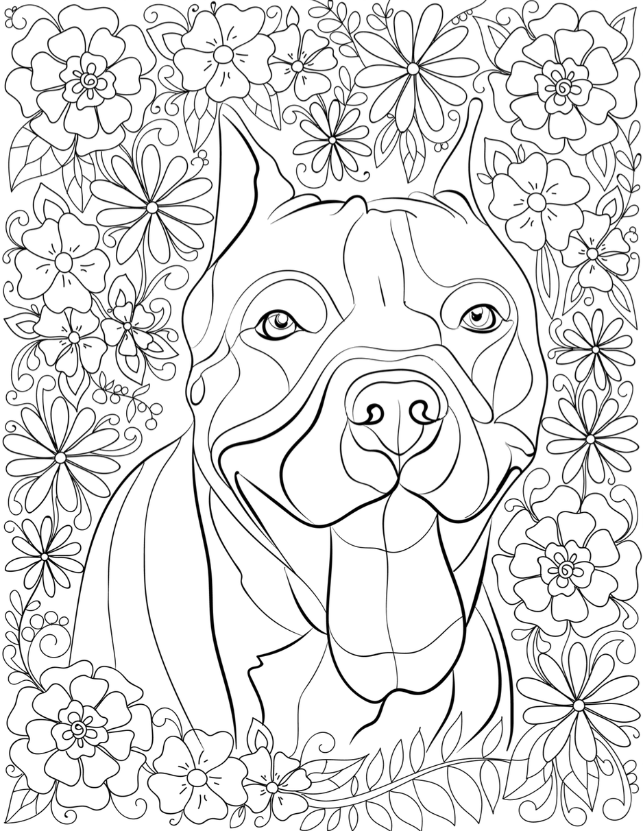 Greeting Cards Kids Coloring Cards INSTANT DOWNLOAD Dog Coloring Cards for Kids Adult Coloring Digital Coloring Cards Coloring Card