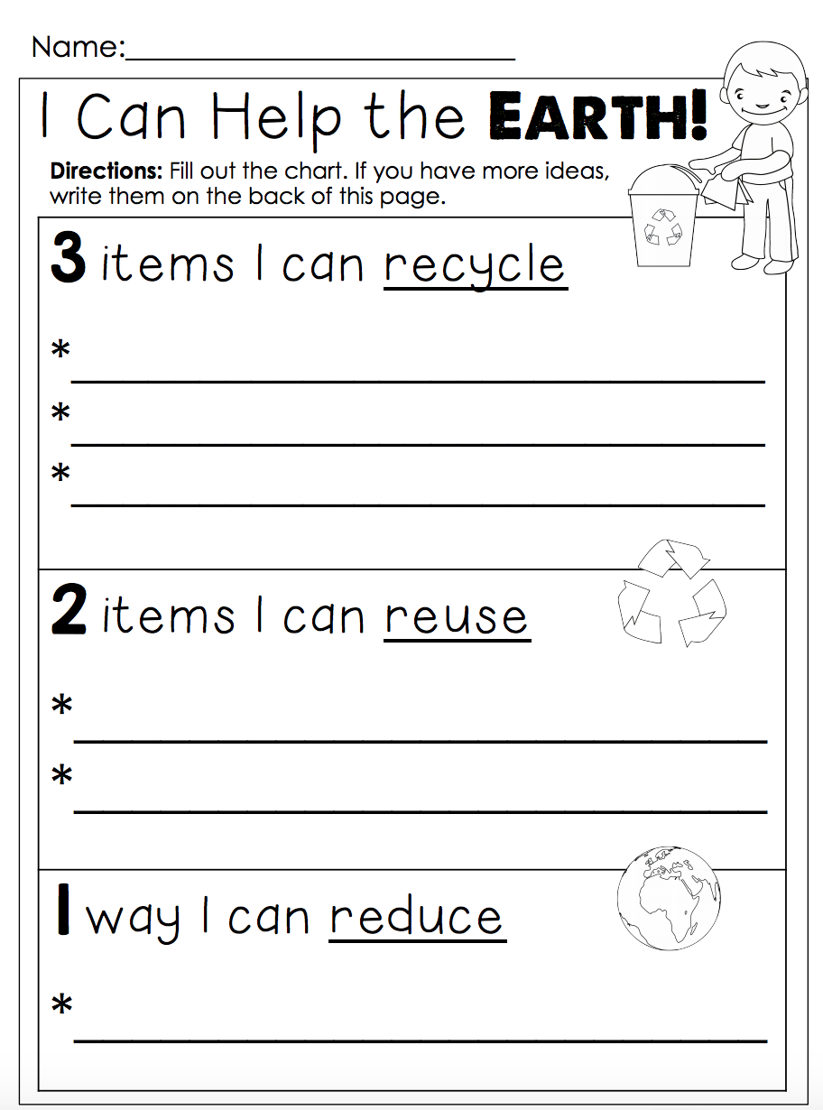 Earth Day Worksheets - Best Coloring Pages For Kids