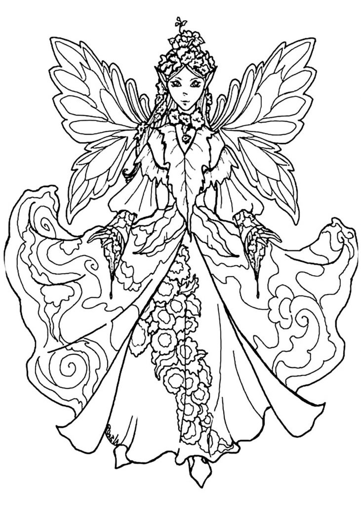 Fairy Adult Coloring Page