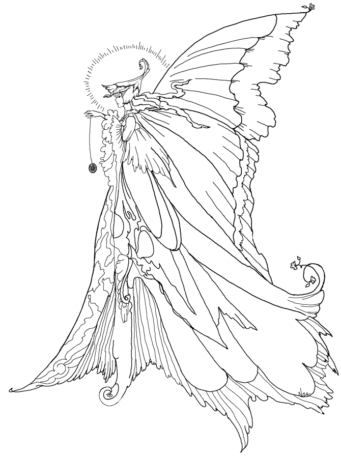 Fairy Adult Coloring Pages