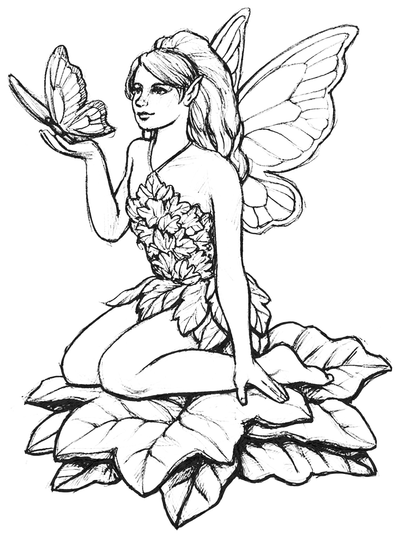 Fairy Coloring Pages for Adults   Best Coloring Pages For Kids