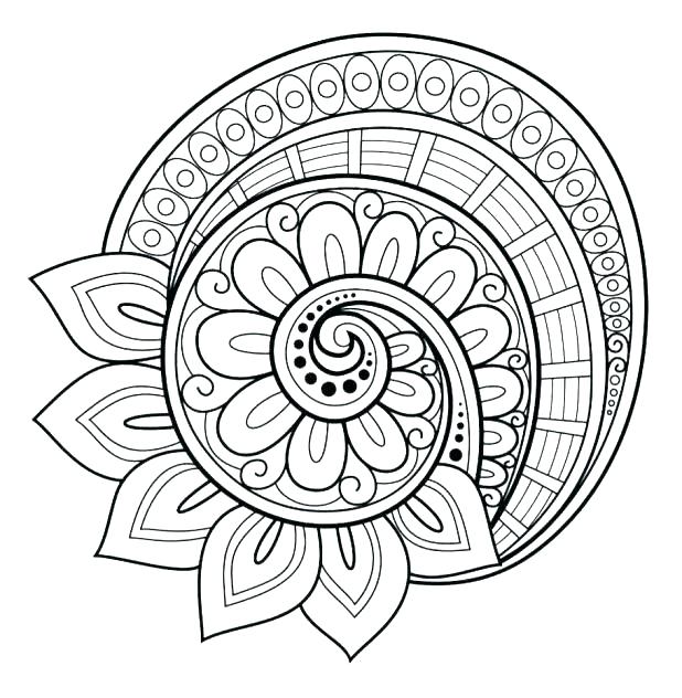 Flower Mandala Adult Coloring Pages