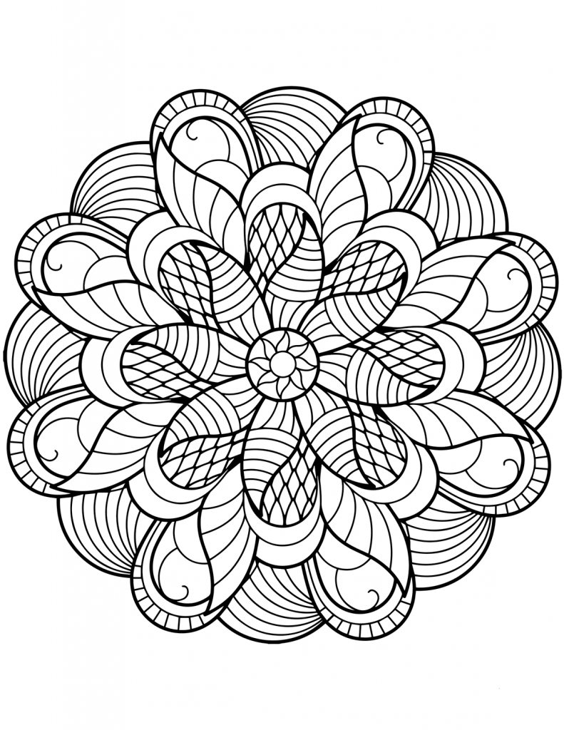 Flower Mandala Coloring Page