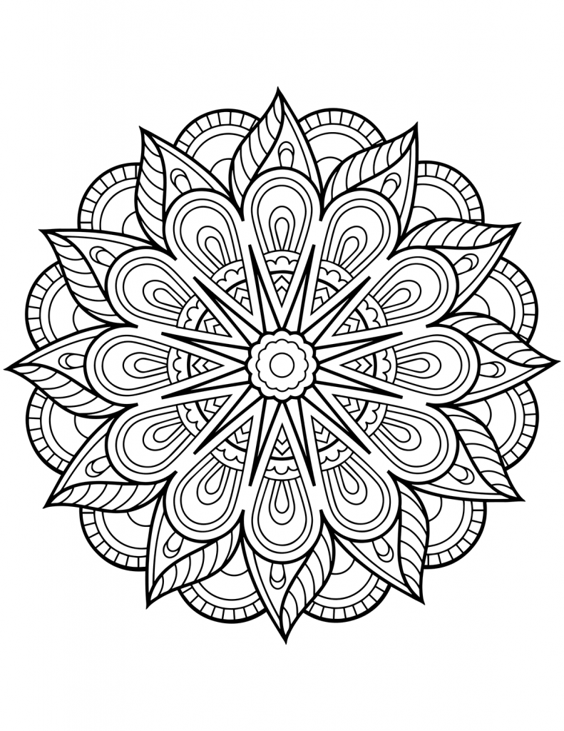 Flower Mandala Coloring Pages