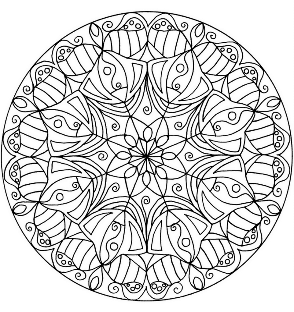 Flower Mandala Coloring Pages for Adults