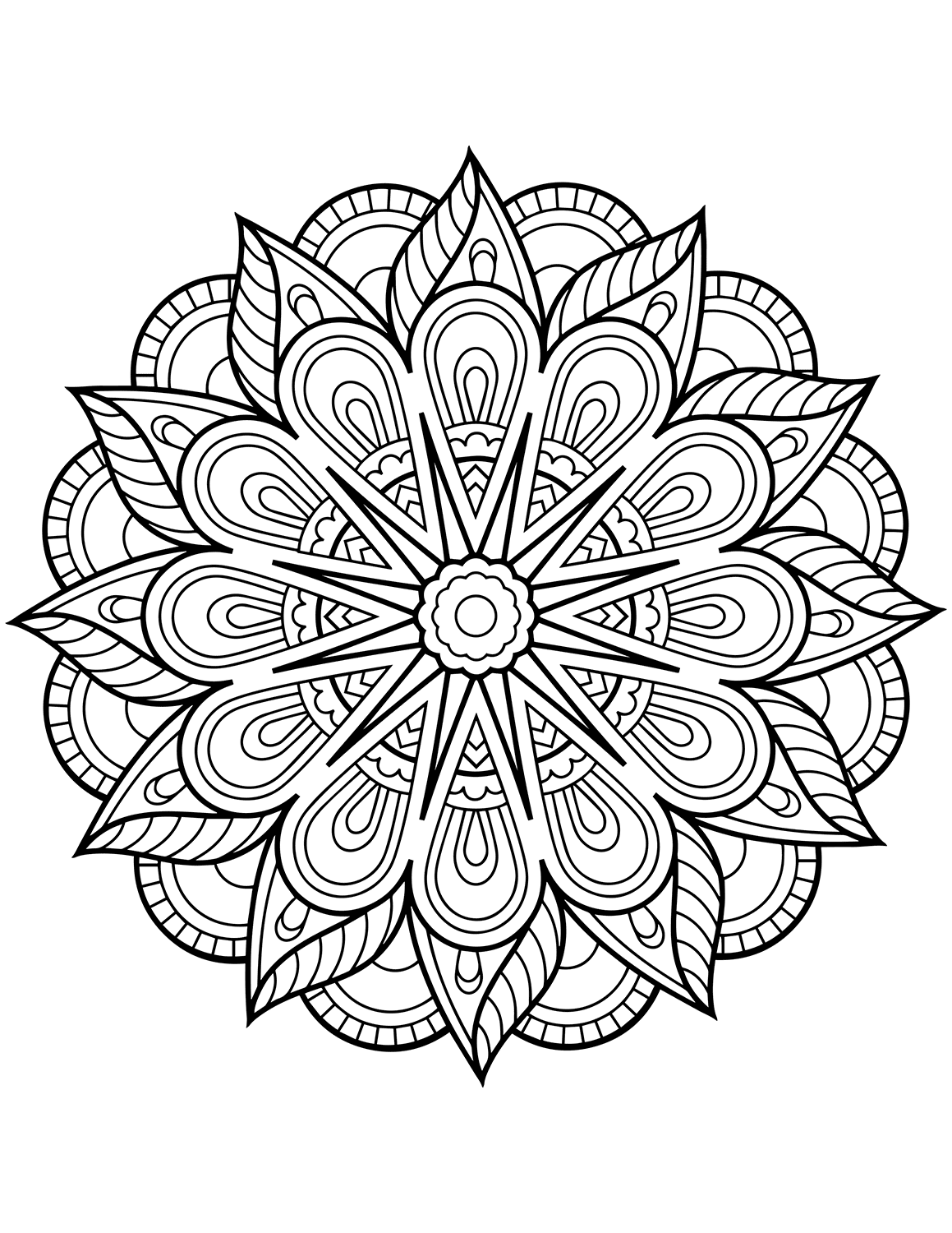 Flower Mandala Coloring Pages - Best Coloring Pages For Kids