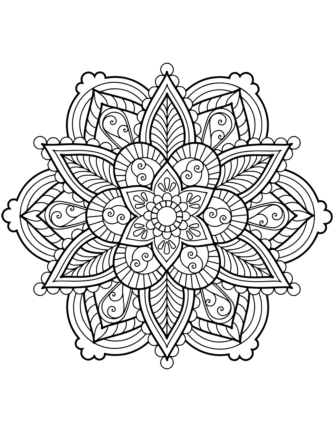 Flower Mandala Coloring Pages - Best Coloring Pages For Kids