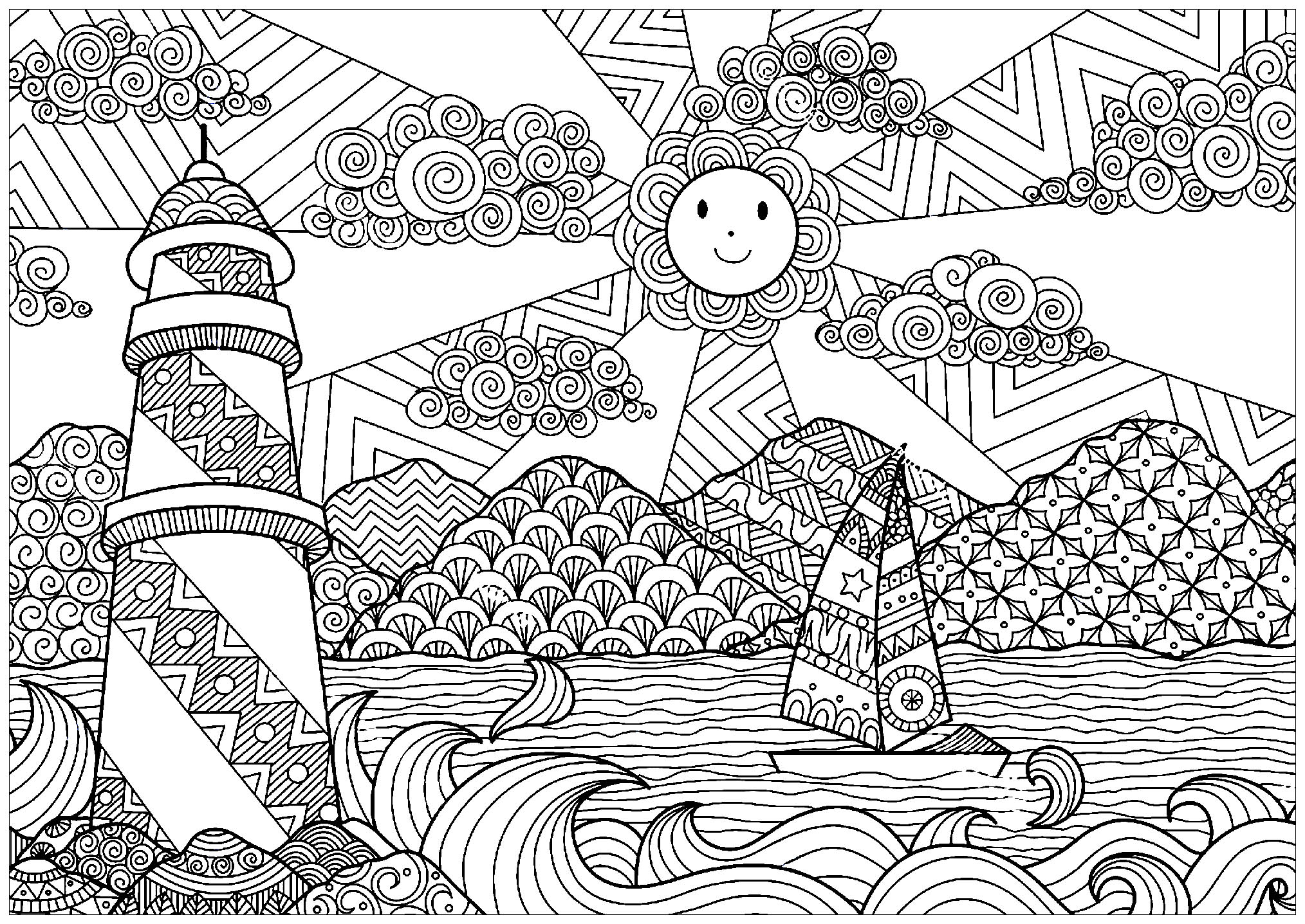 Scenery Coloring Pages For Kids Here presented 62+ scenery drawing