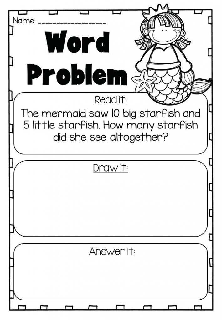 Math Word Problem 2nd Grade Worksheet