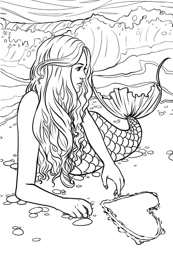 Mermaid Coloring Pages for Adults   Best Coloring Pages ...