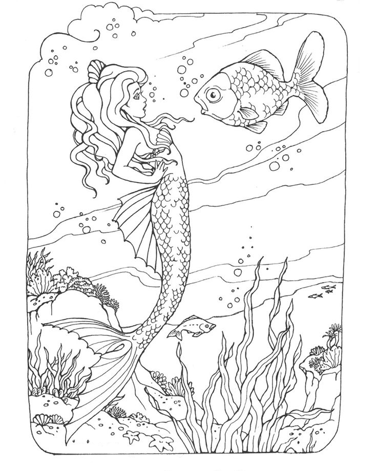 Download Mermaid Coloring Pages for Adults - Best Coloring Pages For Kids