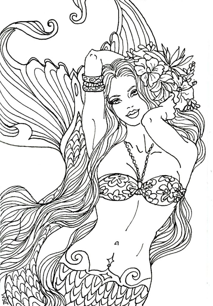Mermaid for Adult Coloring