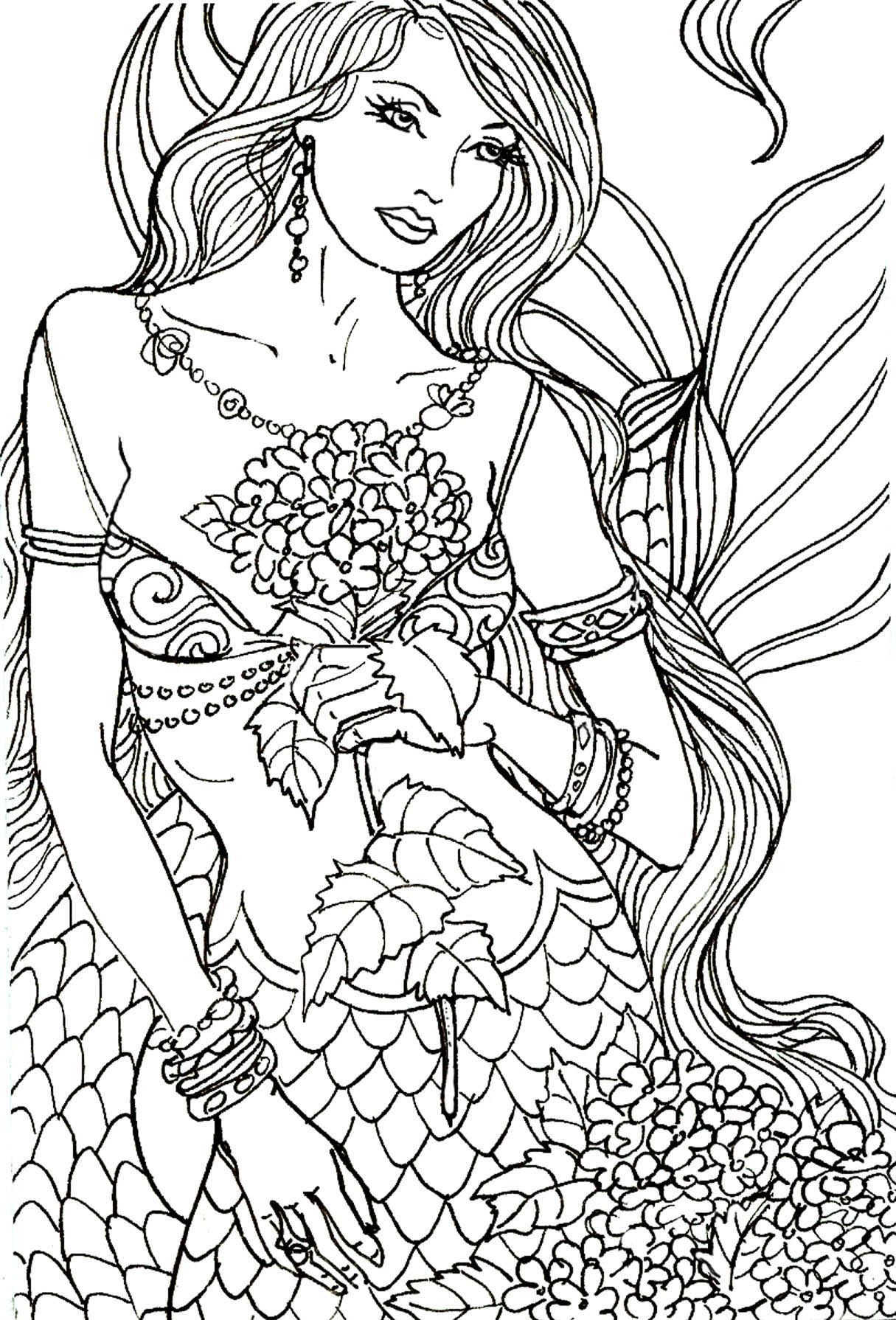 Featured image of post Fancy Cute Mermaid Coloring Pages : When you decide to do, it not only remembers you about the beach but also ariel.