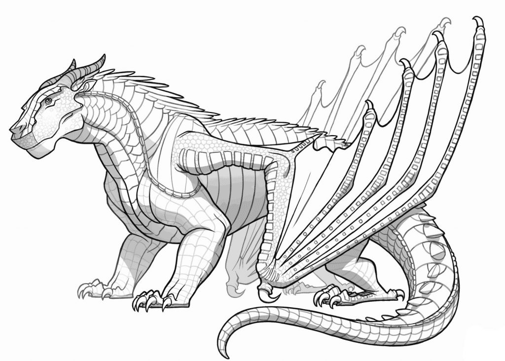 Printable Adult Coloring Page Dragon