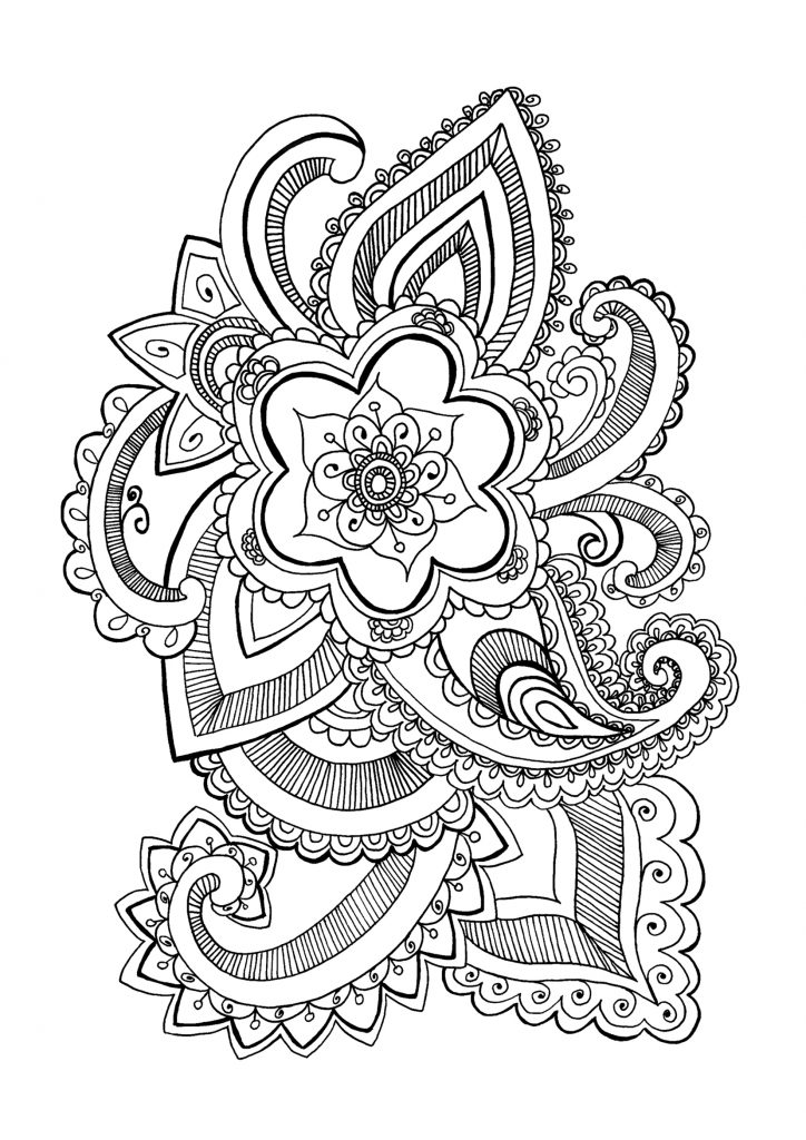 Printable Flower Mandala Coloring Pages