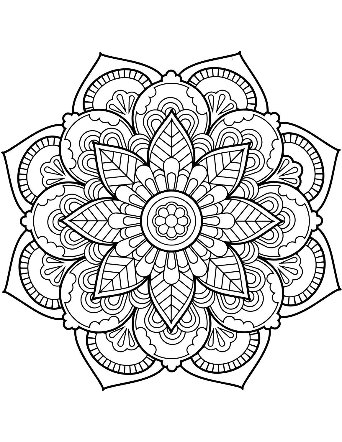 Printable Flower Mandala Coloring Pages Printable Word Searches