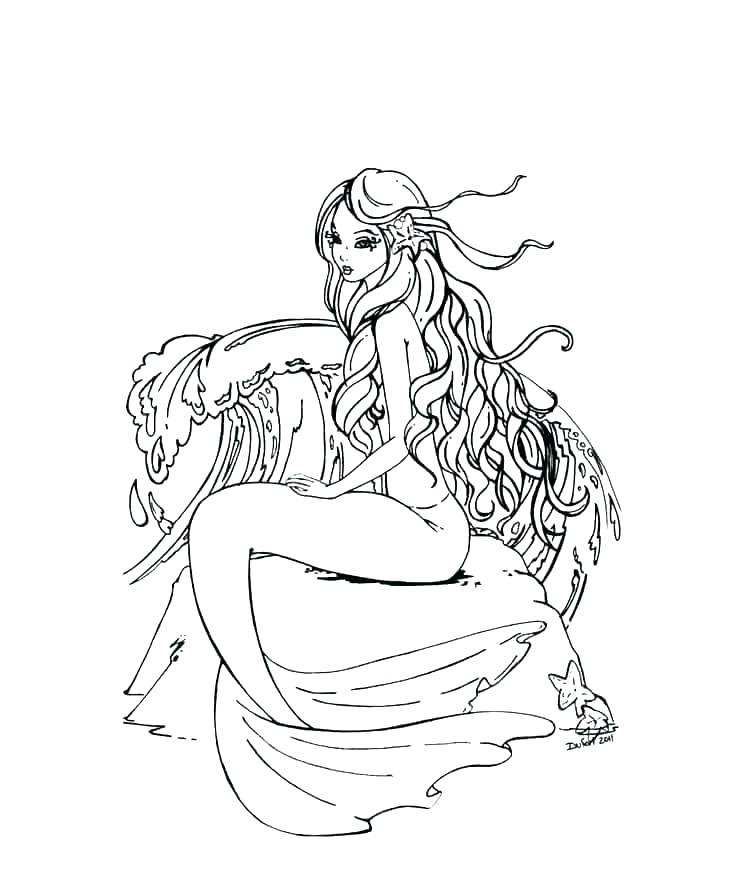 Mermaid Coloring Book 6 Digital Coloring Pages Coloring Sheets, Printable  Adult Coloring Book, Digital Download, PDF 