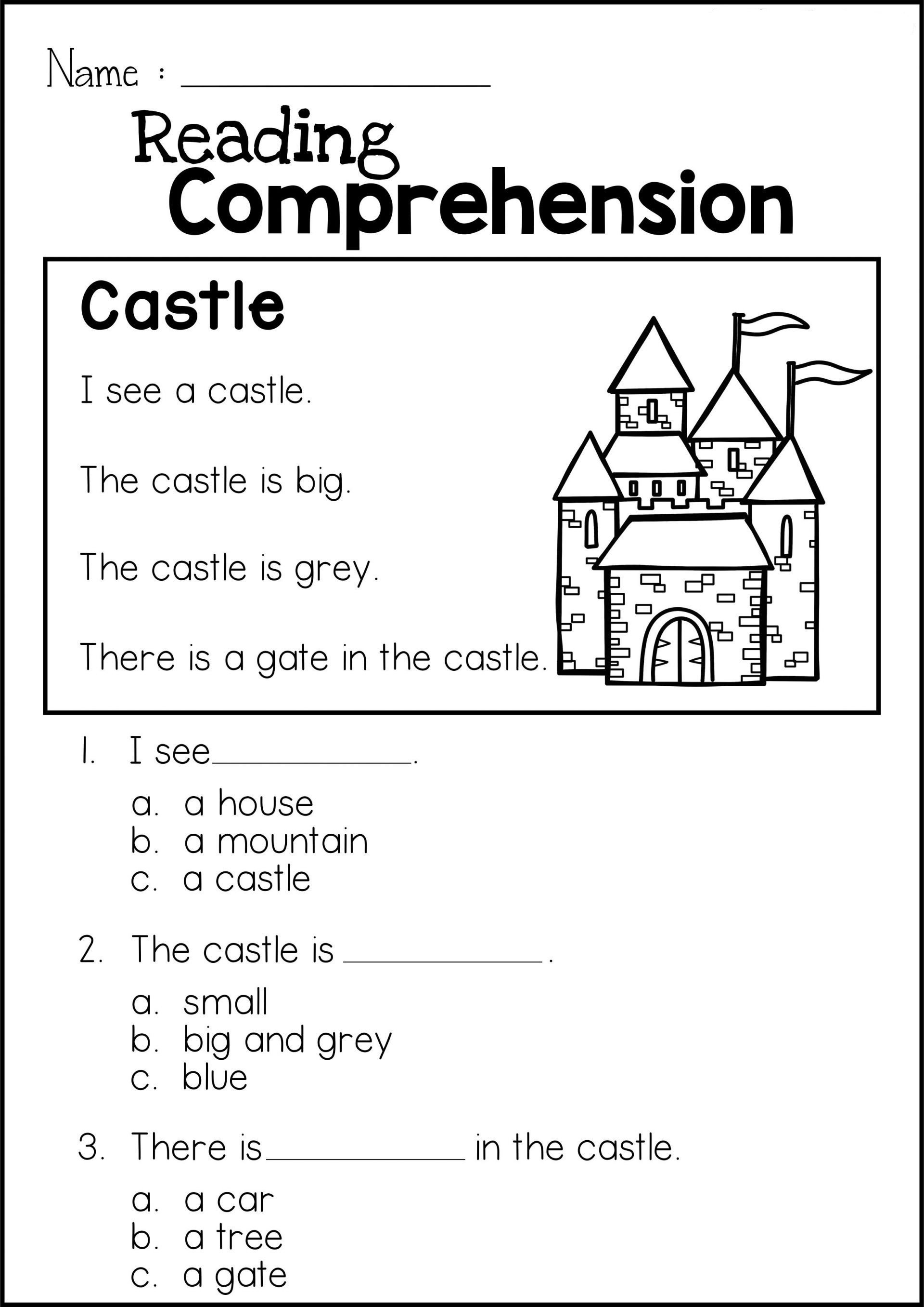 grade 1st worksheets reading worksheet comprehension english