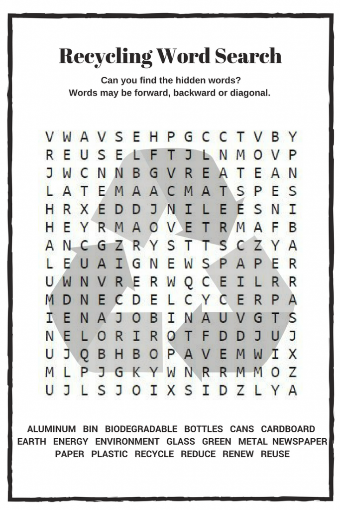 Recycling Word Search