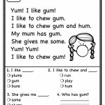 Simple 1st Grade Reading Worksheets
