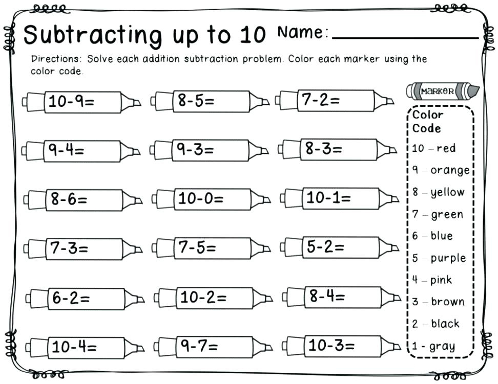 math homework for first grade