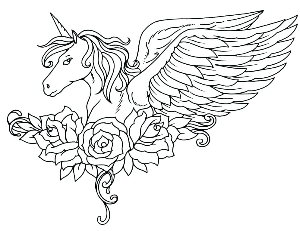 unicorns coloring pages for adults