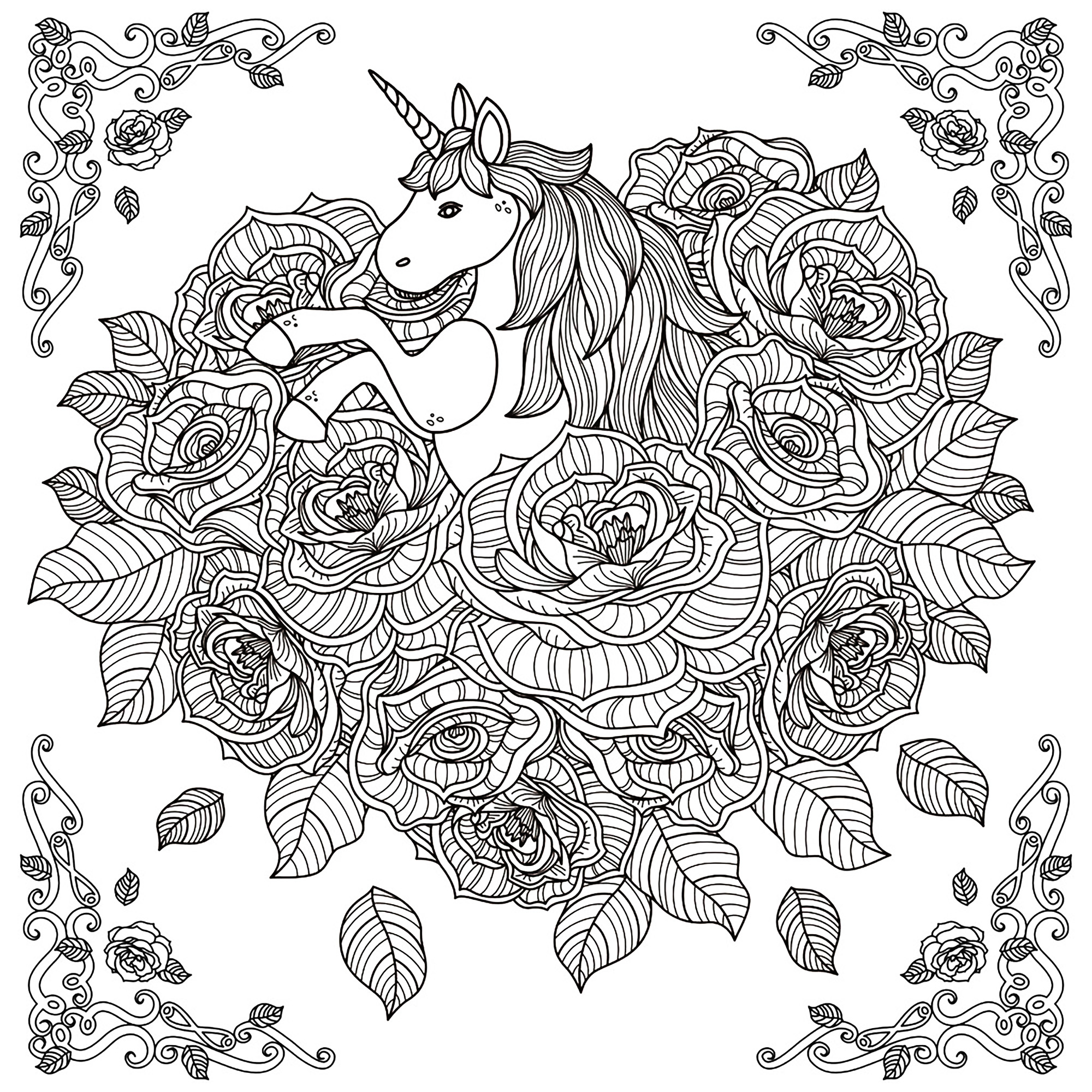 Unicorn Coloring Pages for Adults - Best Coloring Pages For Kids