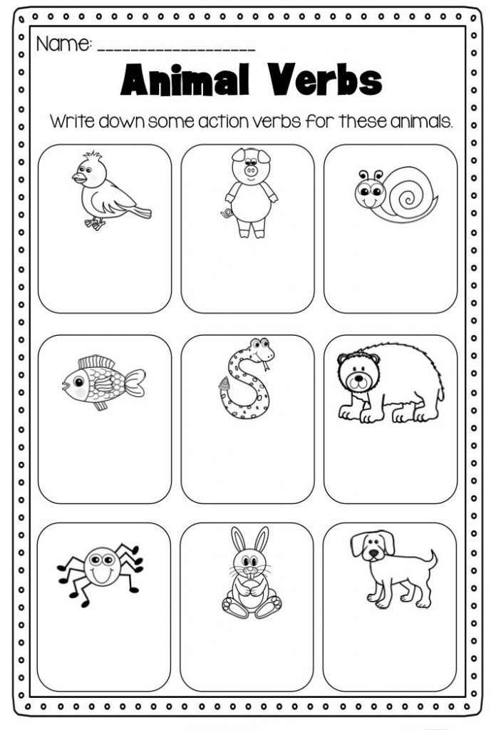 Verbs 1st Grade Worksheet