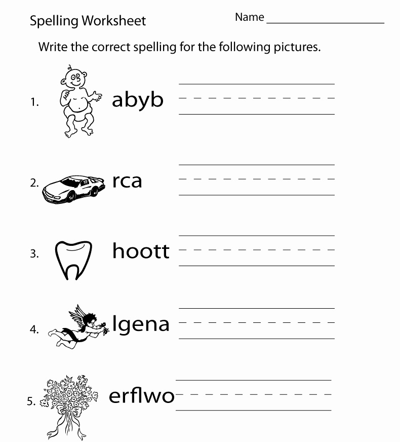 Word Scramble 2nd Grade Worksheet