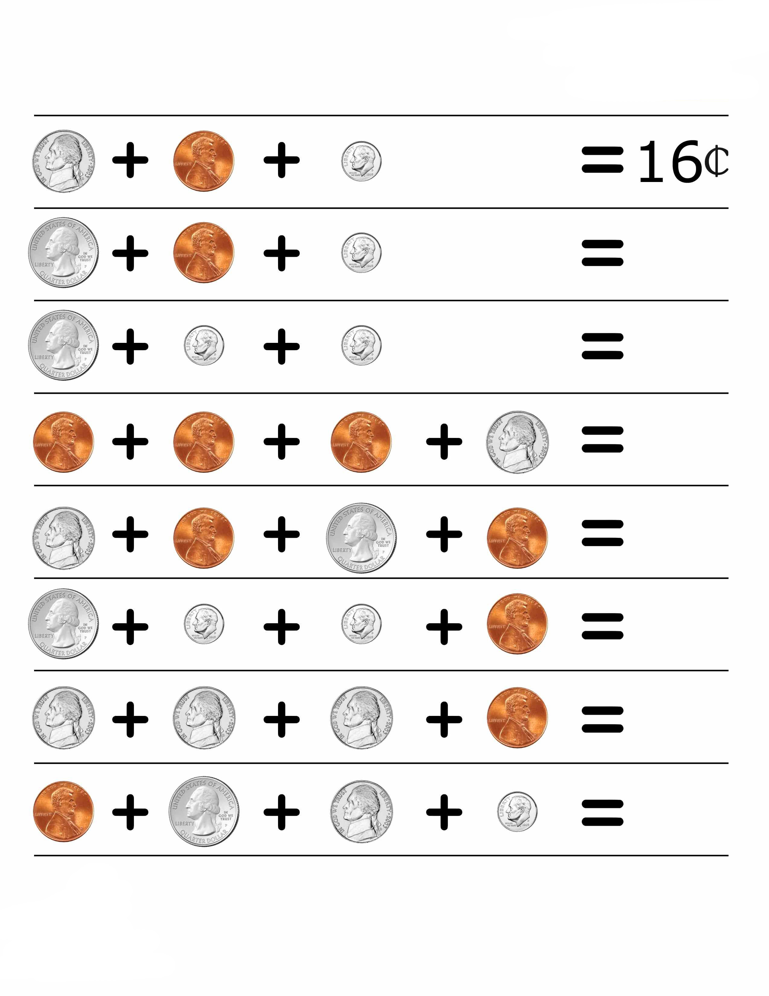 Free Printable 2nd Grade Money Worksheets